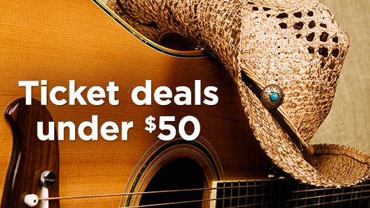 Save on sports, concert and theatre tickets under $50!